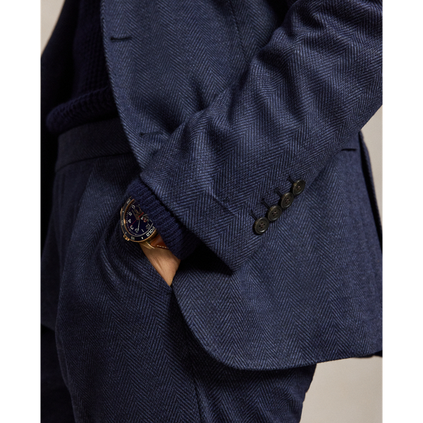 Polo ソフト モダン ニット ヘリンボーン ジャケット