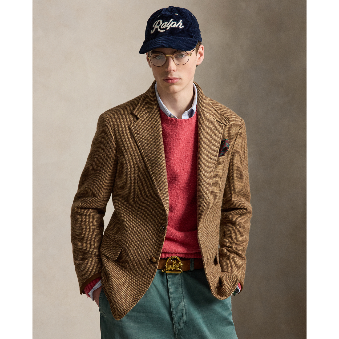 Мужской пиджак Polo Ralph Lauren Polo Tailored Fit Tick-Weave Sport Coat, цвет: Рыжевато-коричневый / Коричневый — фото 5