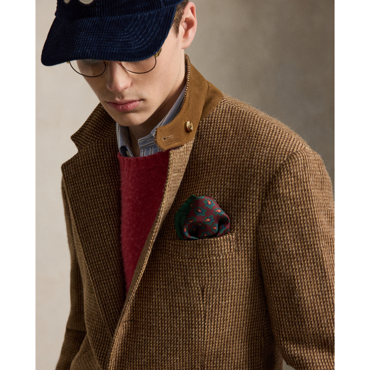 Мужской пиджак Polo Ralph Lauren Polo Tailored Fit Tick-Weave Sport Coat, цвет: Рыжевато-коричневый / Коричневый — фото 3