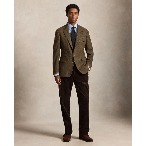 Polo Tailored Fit Plaid Tweed Sport Coat