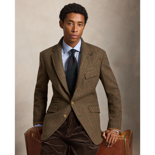 Polo Tailored Fit Plaid Tweed Sport Coat