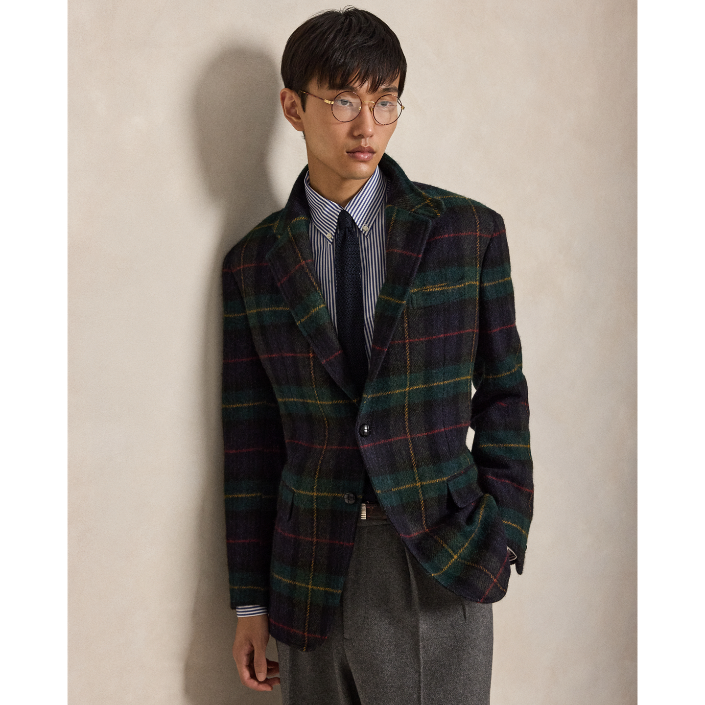 Мужской пиджак Polo Ralph Lauren Polo Tailored Fit Plaid Tweed Sport Coat, цвет: Состаренный — фото 5