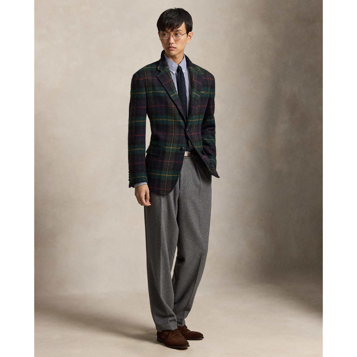 Мужской пиджак Polo Ralph Lauren Polo Tailored Fit Plaid Tweed Sport Coat, цвет: Состаренный — фото 1