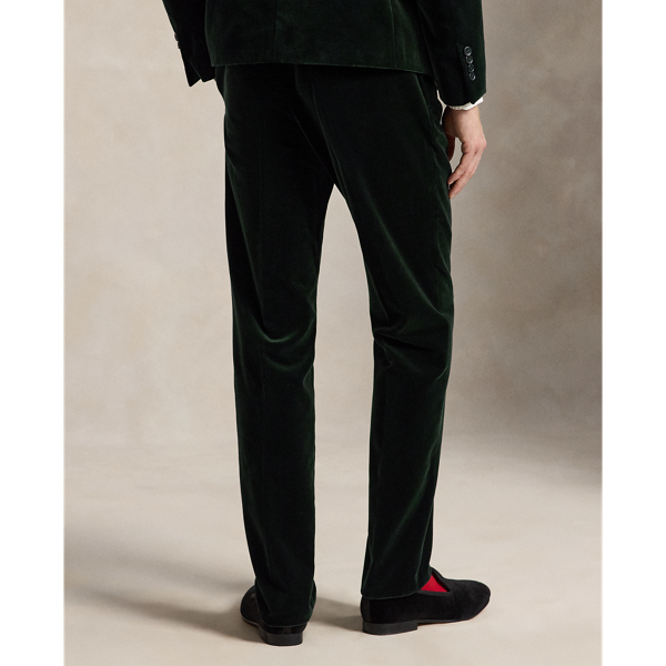 Pantaloni in velluto con pieghe