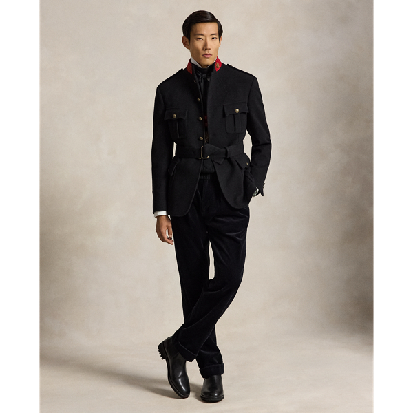 Black Tailored Fit Cavalry Wool Twill Jacket Polo Ralph Lauren 4