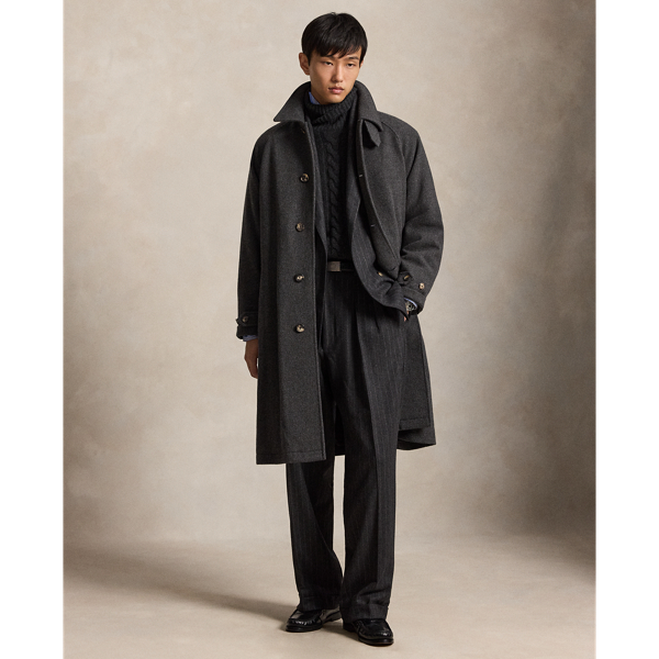 Cashmere-Wool Balmacaan Coat