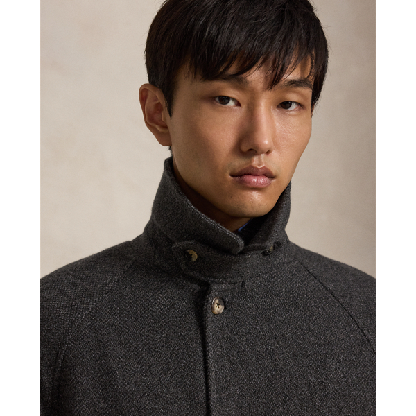 Cashmere-Wool Balmacaan Coat