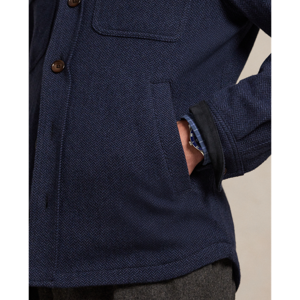Wool-Blend Herringbone Jacket