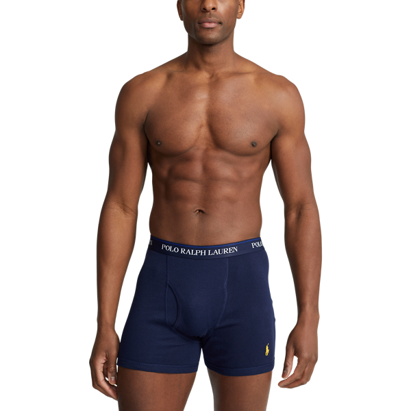 Blue Multi Cotton Wicking Boxer Brief 3-Pack Polo Ralph Lauren 2