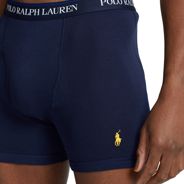Blue Multi Cotton Wicking Boxer Brief 3-Pack Polo Ralph Lauren 3