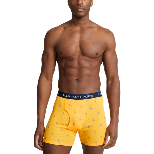 Blue Multi Cotton Wicking Boxer Brief 3-Pack Polo Ralph Lauren 5