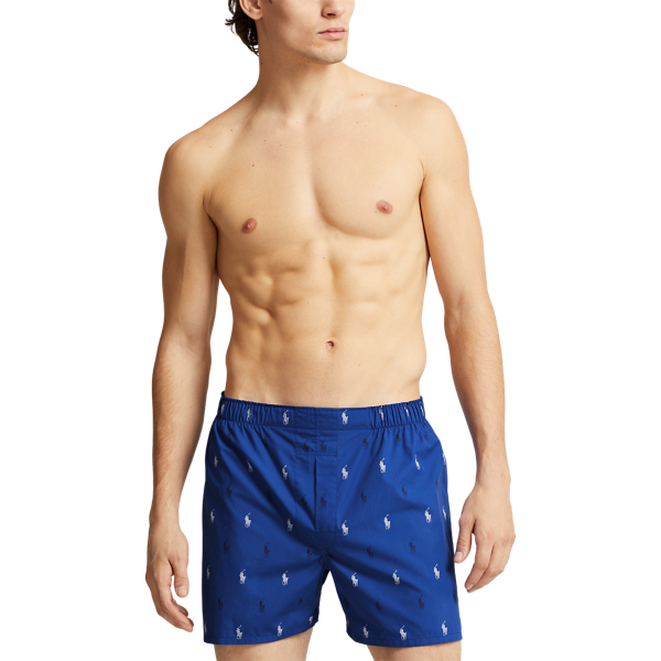 Blue Multi Classic Woven Cotton Boxer 3-Pack Polo Ralph Lauren 2