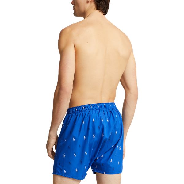 Blue Multi Classic Woven Cotton Boxer 3-Pack Polo Ralph Lauren 4