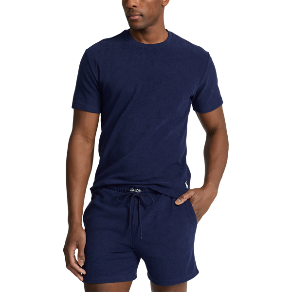 Cruise Navy Terry Cabana Sleep Shirt Polo Ralph Lauren 3