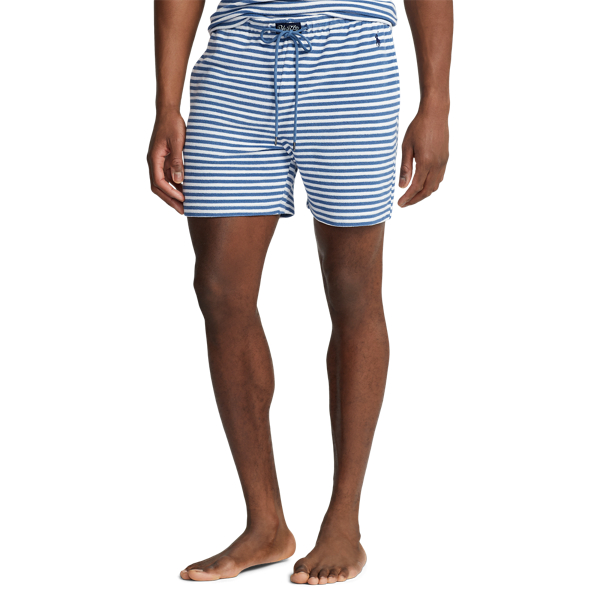Delta Blue Stripe Striped Terry Cabana Sleep Short Polo Ralph Lauren 3