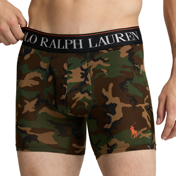 Black Orange Surplus Camo 4D-Flex Microfiber Boxer Brief 3-Pack Polo Ralph Lauren 3