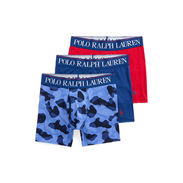 Red Blue Brushstroke Camo 4D-Flex Microfiber Boxer Brief 3-Pack Polo Ralph Lauren 1