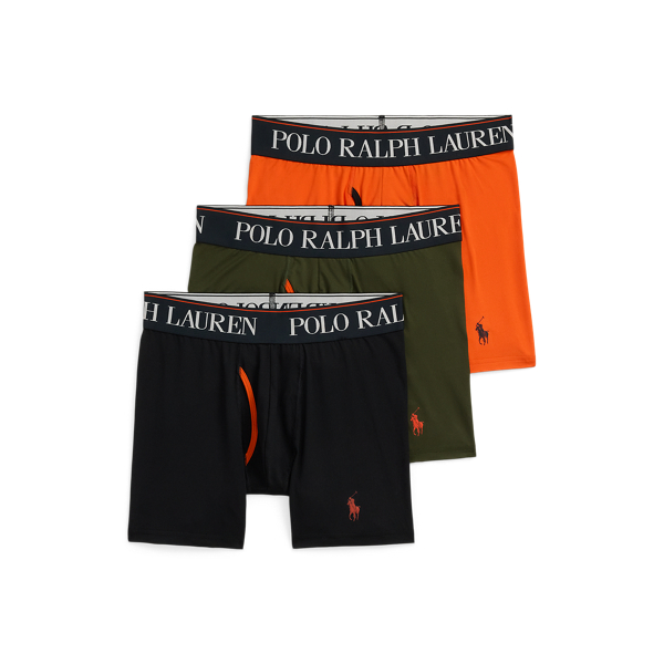 Orange Olive Black 4D-Flex Microfiber Boxer Brief 3-Pack Polo Ralph Lauren 1