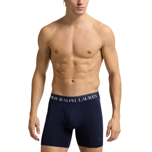 Navy Scenic Andover Cotton Wicking Boxer Brief 3-Pack Polo Ralph Lauren 2