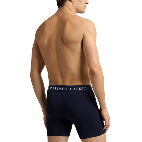Navy Scenic Andover Cotton Wicking Boxer Brief 3-Pack Polo Ralph Lauren 4