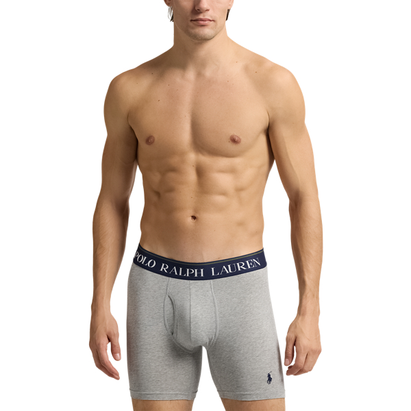 Navy Scenic Andover Cotton Wicking Boxer Brief 3-Pack Polo Ralph Lauren 6