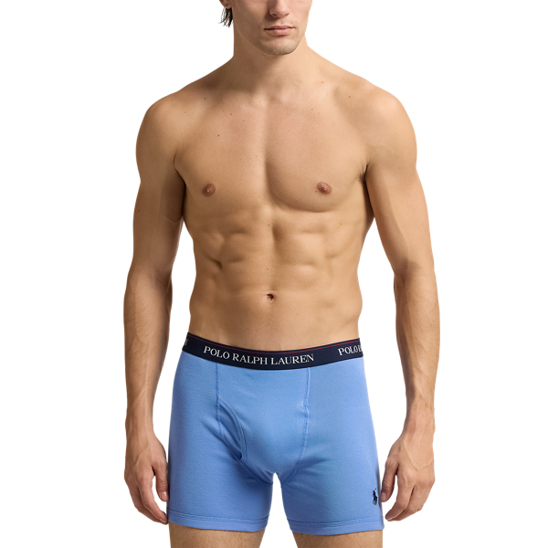 Print Red Blue Cotton Wicking Boxer Brief 3-Pack Polo Ralph Lauren 6