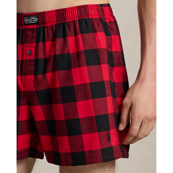 Cruise Navy Plaid Cotton Flannel Boxer Polo Ralph Lauren 4