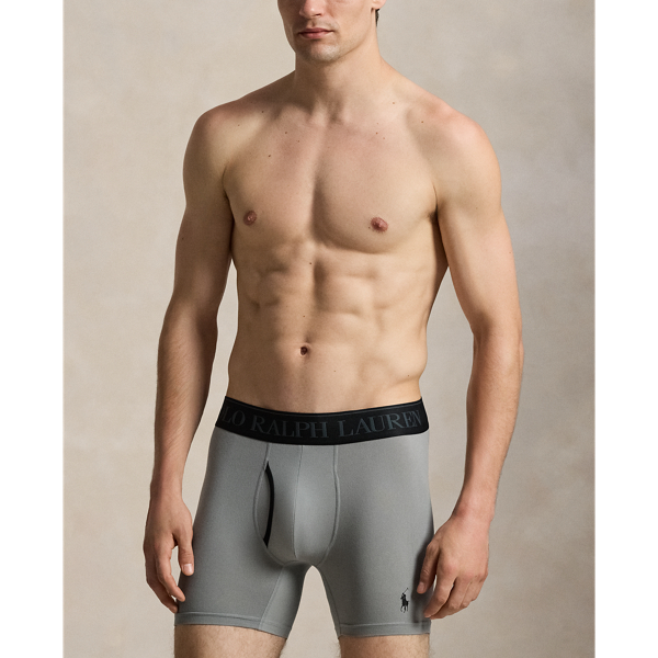 Black Multi 4D-Flex Microfiber Boxer Brief 3-Pack Polo Ralph Lauren 2