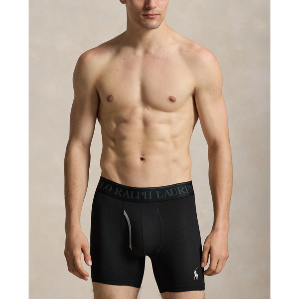 Black Multi 4D-Flex Microfiber Boxer Brief 3-Pack Polo Ralph Lauren 5