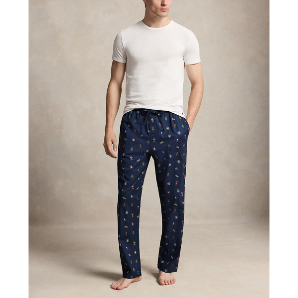 Print Flannel Pajama Pant