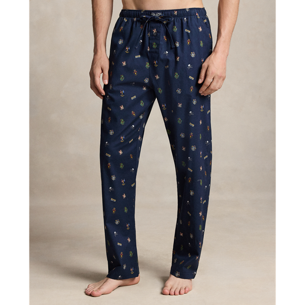 Print Flannel Pajama Pant