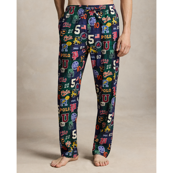 Print Flannel Pajama Pant