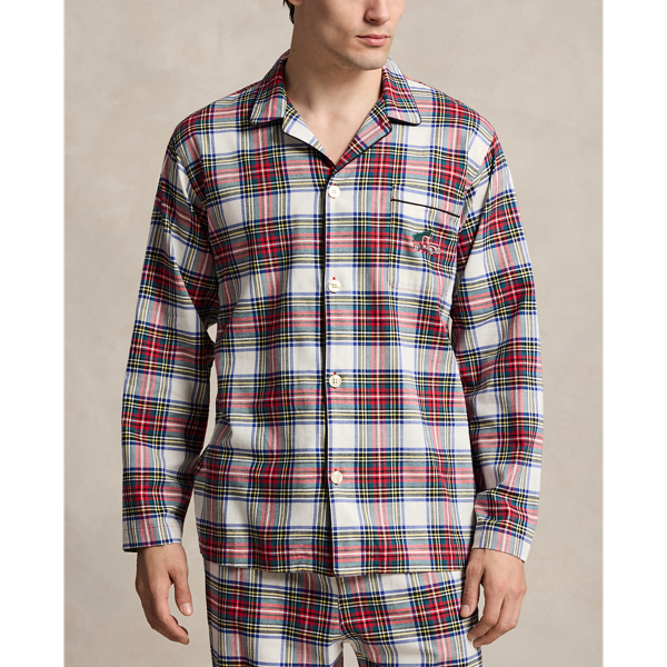 Stewart Tartan Plaid Flannel Pajama Set Polo Ralph Lauren 4
