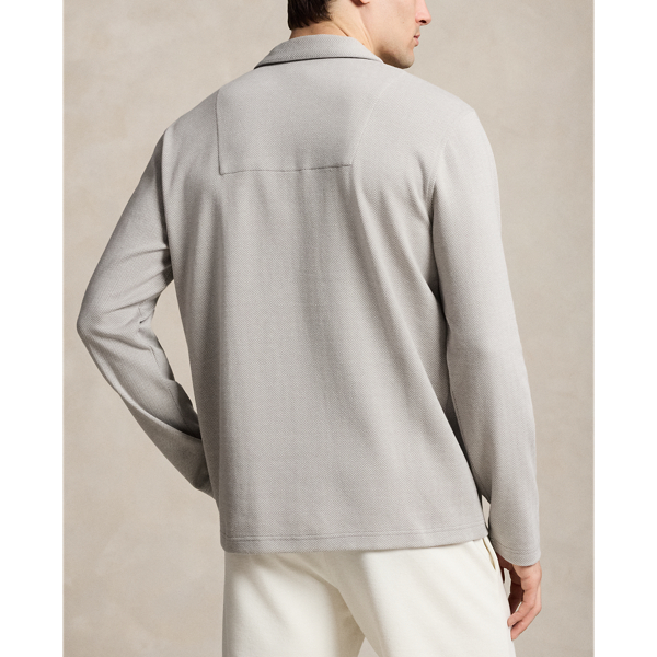 Herringbone-Knit Pajama Shirt