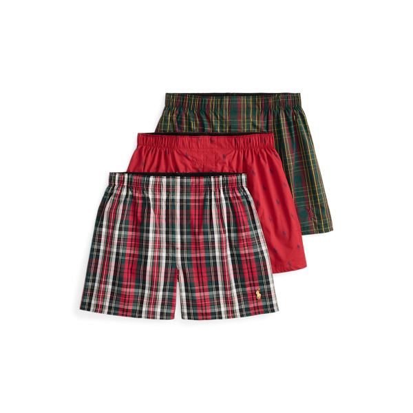 Classic Fit Woven Cotton Boxer 3-Pack