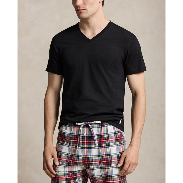 White/Grey/Black Classic Fit Wicking V-Neck 3-Pack Polo Ralph Lauren 5