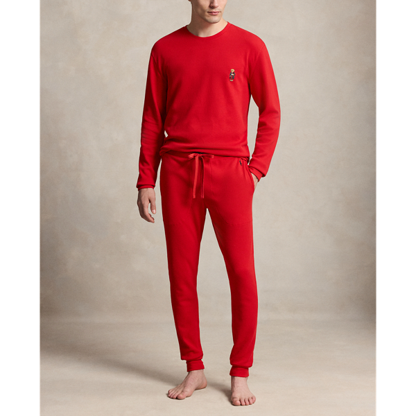 Red Polo Bear Waffle-Knit Sleep Set Polo Ralph Lauren 2