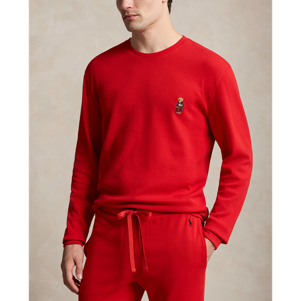 Red Polo Bear Waffle-Knit Sleep Set Polo Ralph Lauren 4