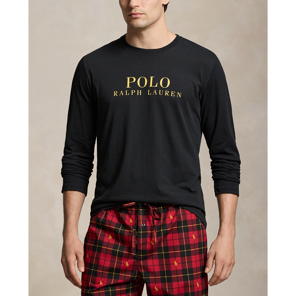 Logo & Plaid Cotton Sleep Set