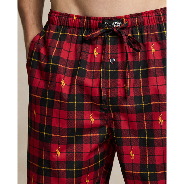Logo & Plaid Cotton Sleep Set