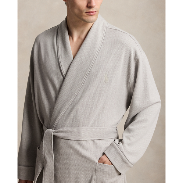 Herringbone-Knit Robe