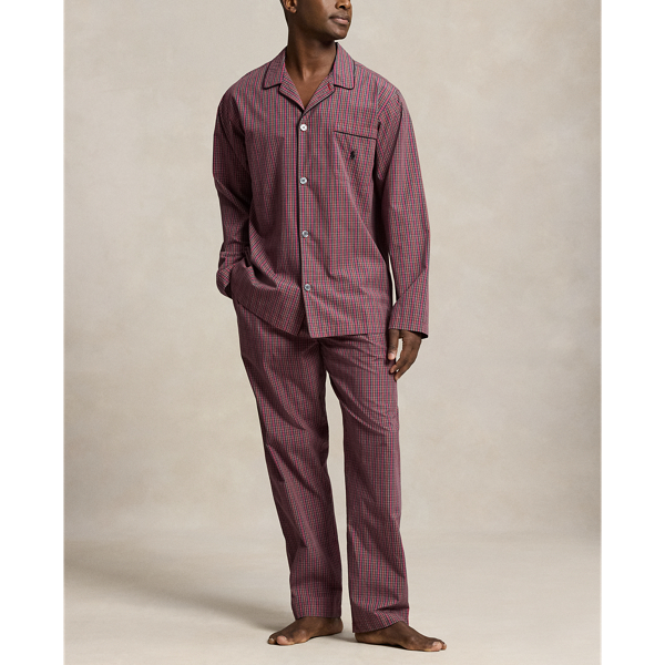 Plaid Cotton Pajama Shirt