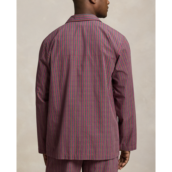 Plaid Cotton Pajama Shirt