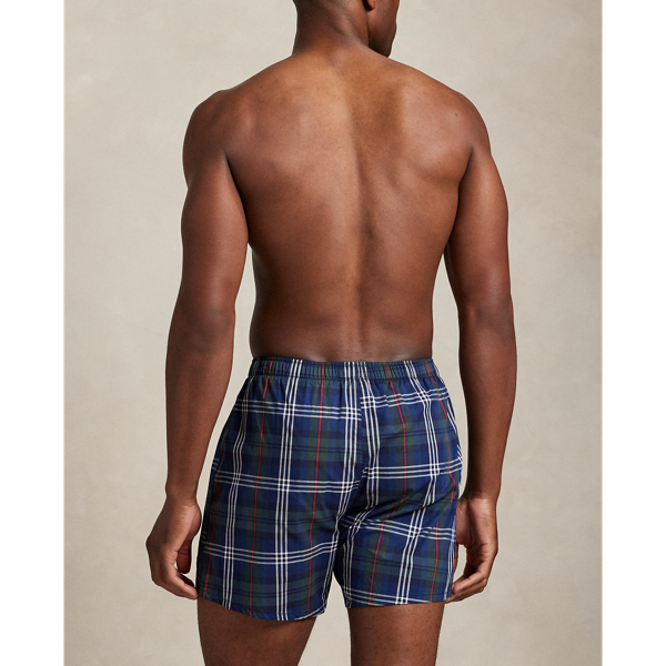 Carson Plaid/RL 2000 Red Plaid Woven Cotton Boxer Polo Ralph Lauren 3