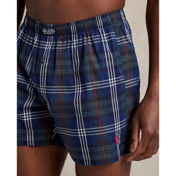 Carson Plaid/RL 2000 Red Plaid Woven Cotton Boxer Polo Ralph Lauren 4