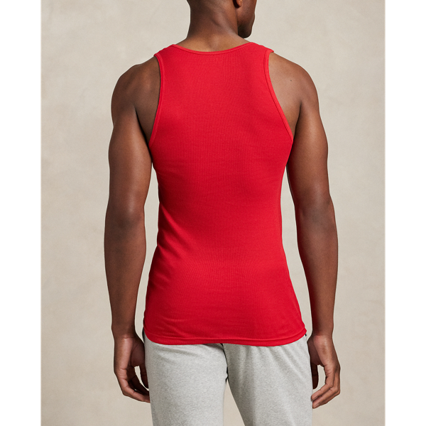 RL Red/Andover Heather Classic Fit Wicking Tank 3-Pack Polo Ralph Lauren 3