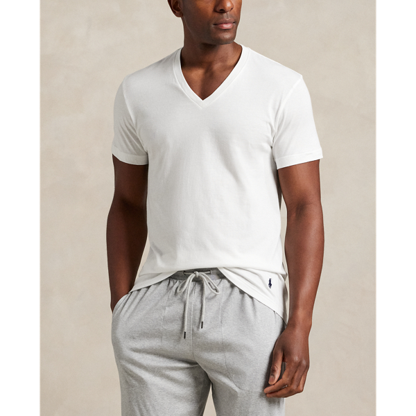 Cruise Navy/White/Moss Agate Classic Fit Wicking V-Neck 3-Pack Polo Ralph Lauren 4