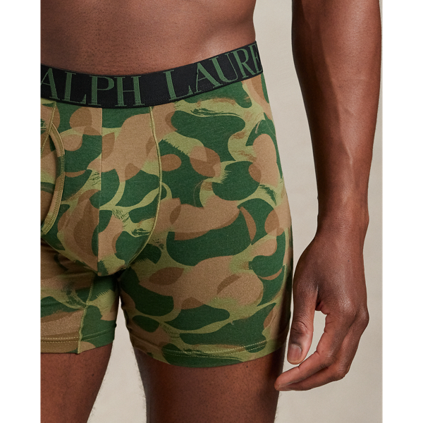 Polo Black/Green/Camo Stretch Cotton Boxer Brief 3-Pack Polo Ralph Lauren 3