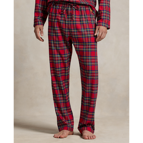 Red Plaid/Gold Plaid Flannel Pajama Pant Polo Ralph Lauren 3