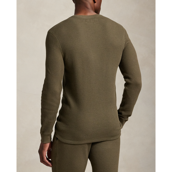 Thermal Green/Cruise Navy Thermal-Knit Sleep Shirt Polo Ralph Lauren 4